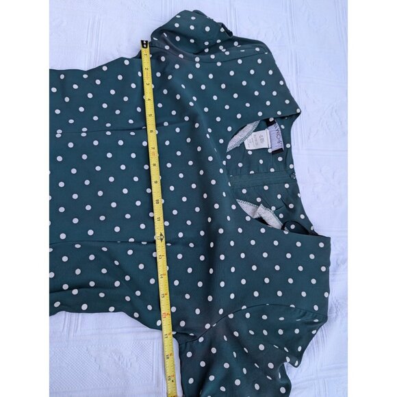 My Michelle Dress size 7/8 Preppy Polka Dot Rayon blend Swing Trad Wife 90s READ - Picture 16 of 16